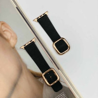Кожаный ремешок Modern Buckle Leather для Apple Watch 38/40/41mm Gold/Black
